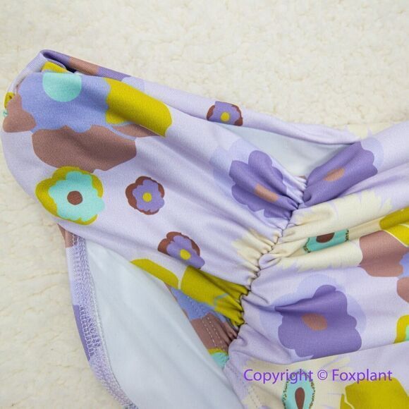 NEW Beth Richards Delray 70’s Floral Bikini Bottoms, purple, size‎ S - Picture 5 of 12